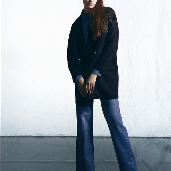 Zara navy wool jacket - Picture 5 of 7